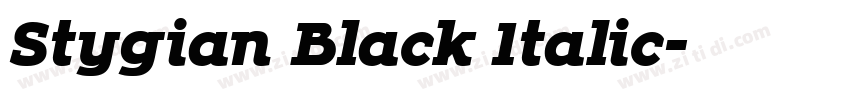 Stygian Black Italic字体转换